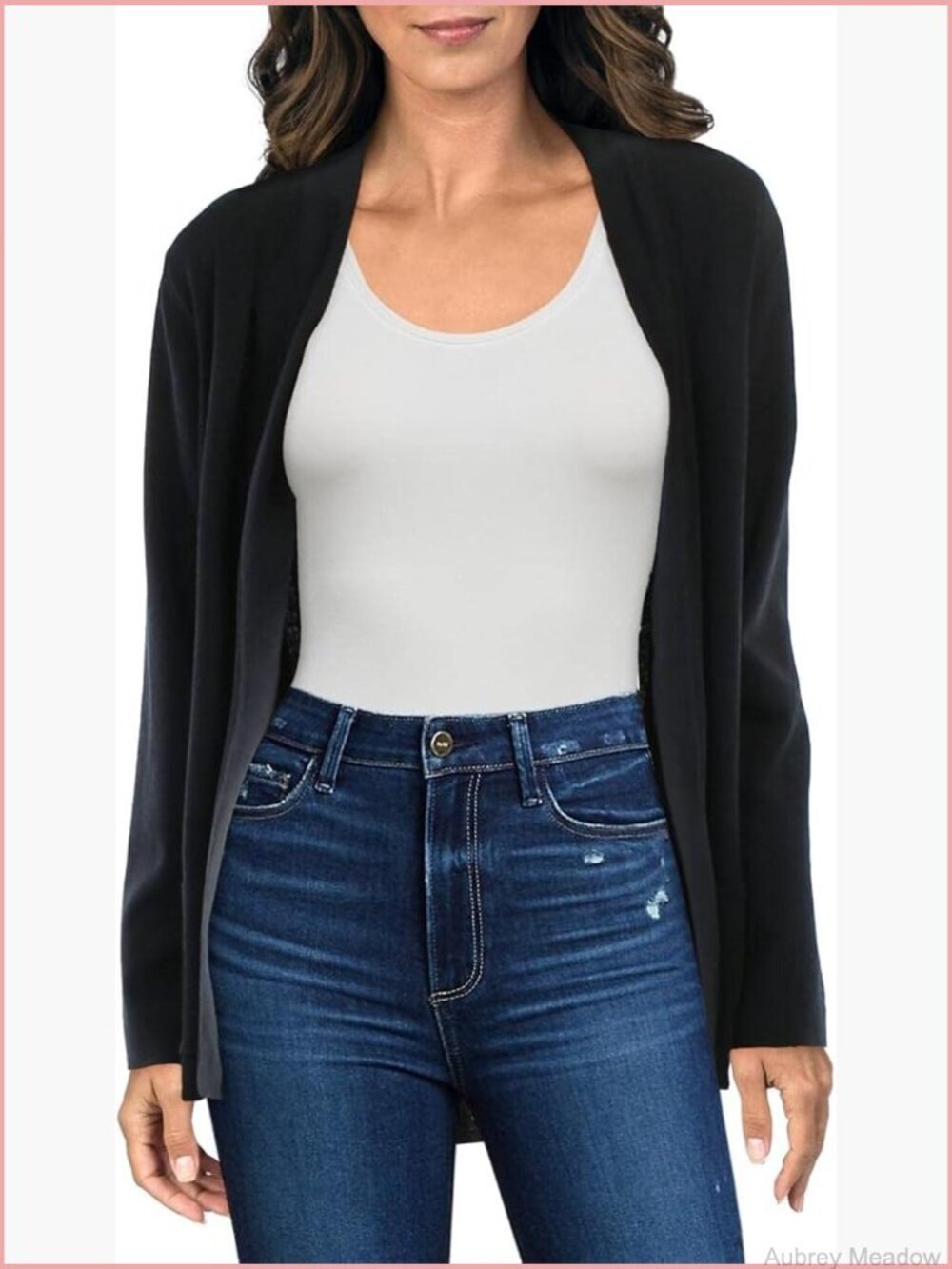 Women's 2 Pocket Cardigan Long Sleeve V-Neck Knit